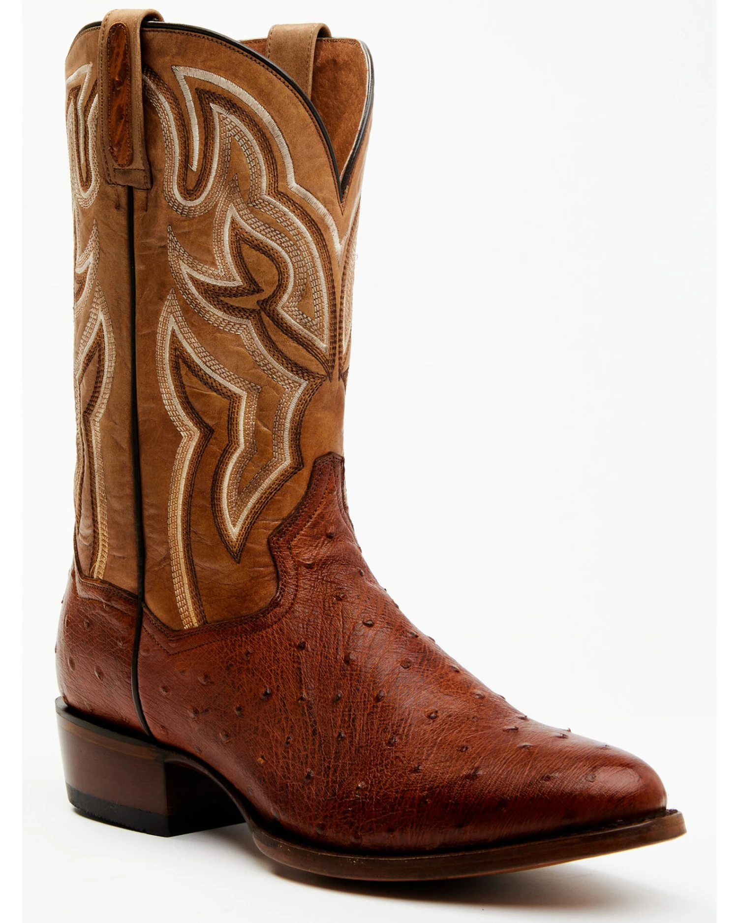 Dan Post Men's Hand Ostrich Quill Exotic Western Boots - Medium Toe - Image 6