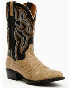 Dan Post Men's Exotic Full Quill Ostrich Western Boots - Medium Toe