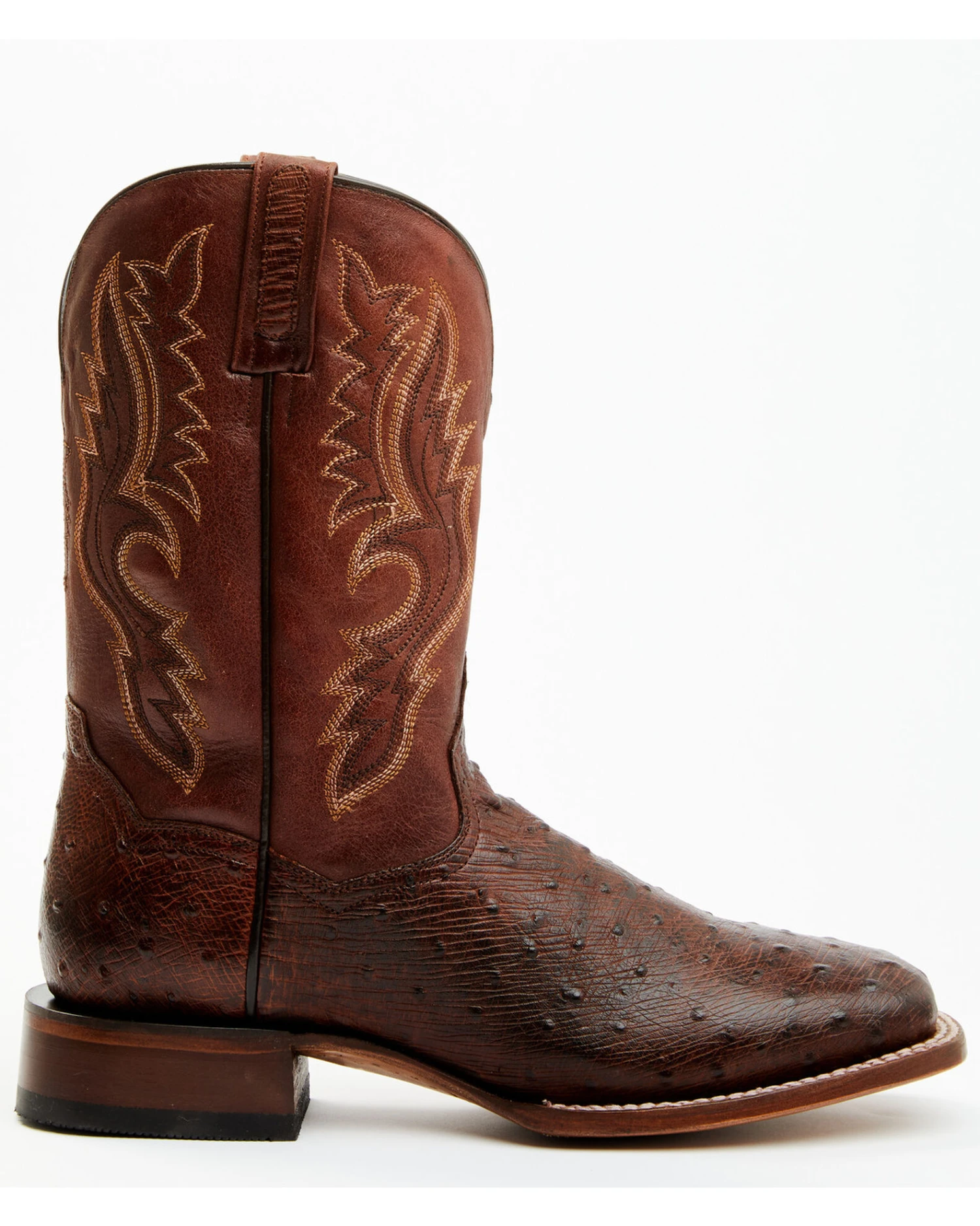 Dan Post Men's Exotic Full Quill Ostrich Western Boots - Broad Square Toe - Image 7