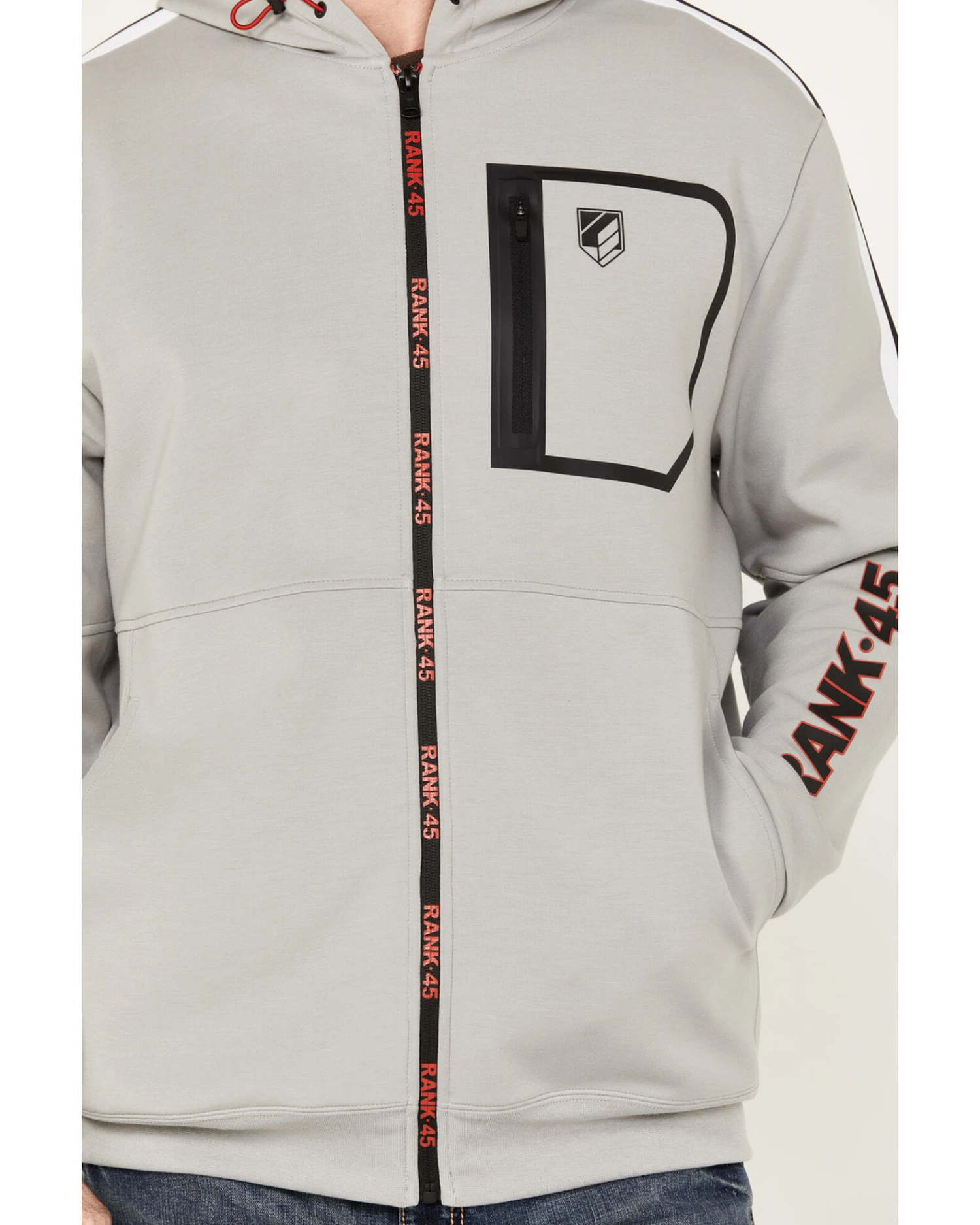 RANK 45 Men's Champion Full Zip Hooded Jacket - Image 4