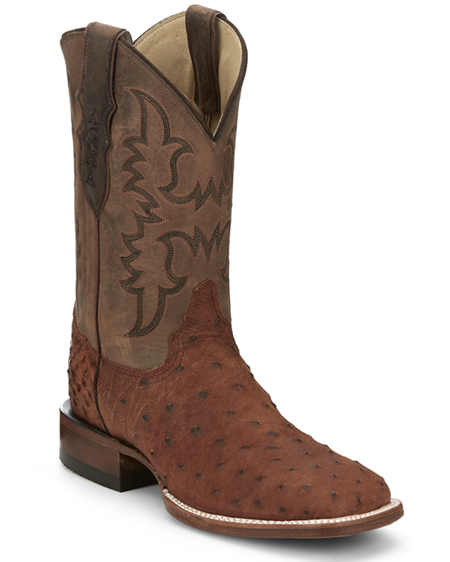 Justin Men's Full-Quill Ostrich Exotic Boot - Square Toe - Image 5