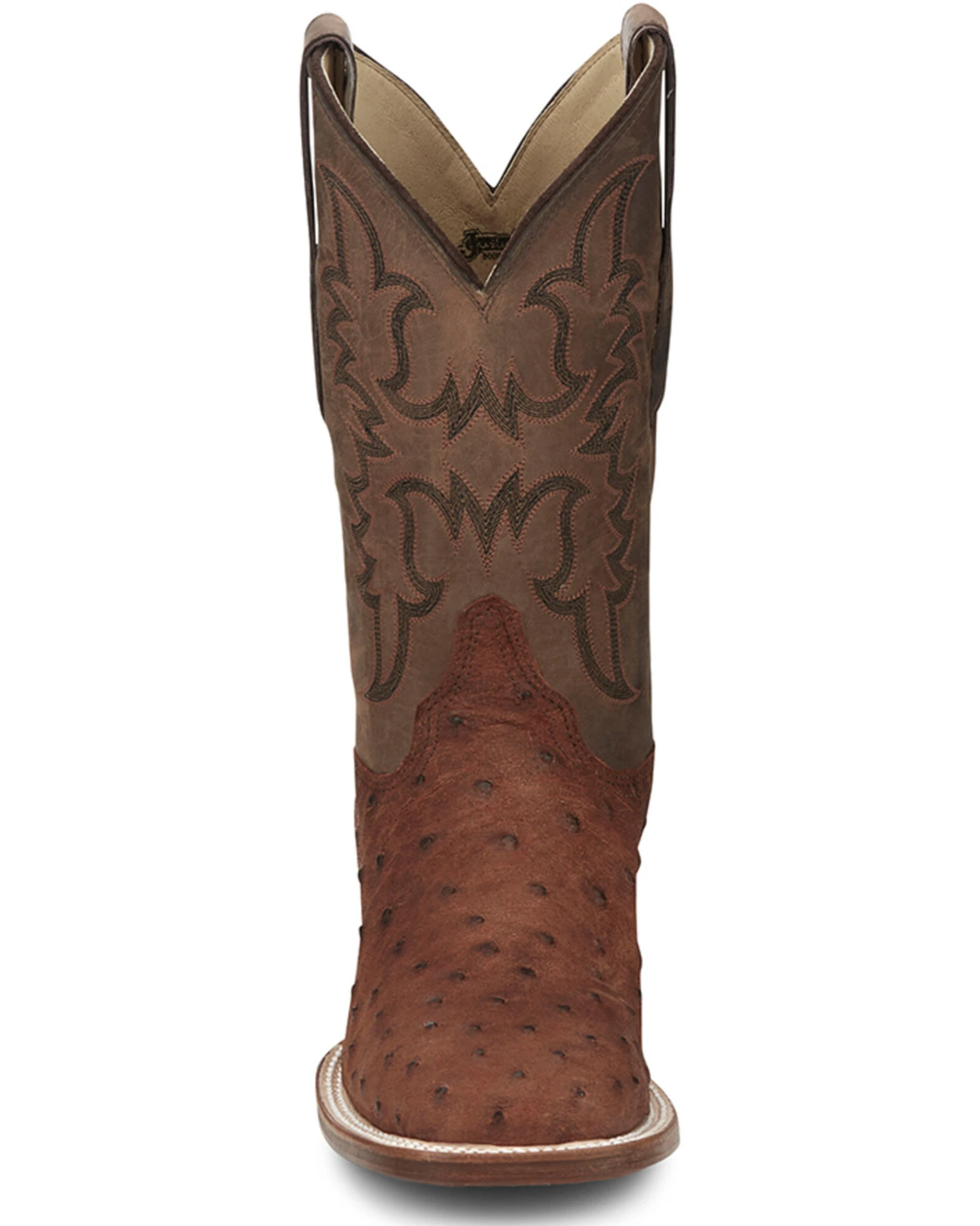 Justin Men's Full-Quill Ostrich Exotic Boot - Square Toe - Image 4