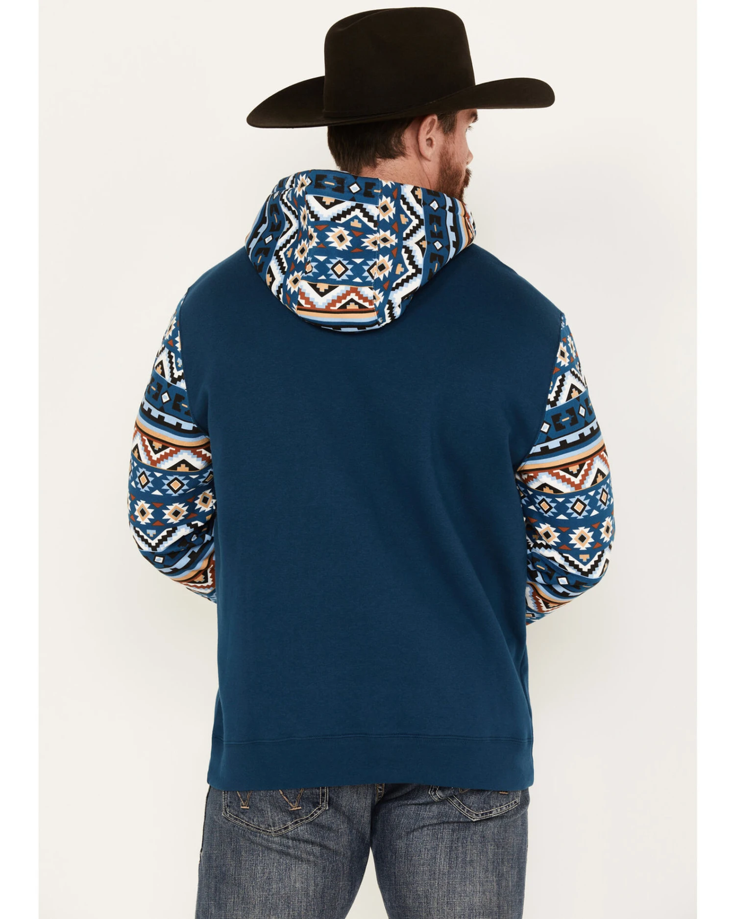 RANK 45 Men's Southwestern Hooded Sweatshirt - Image 2